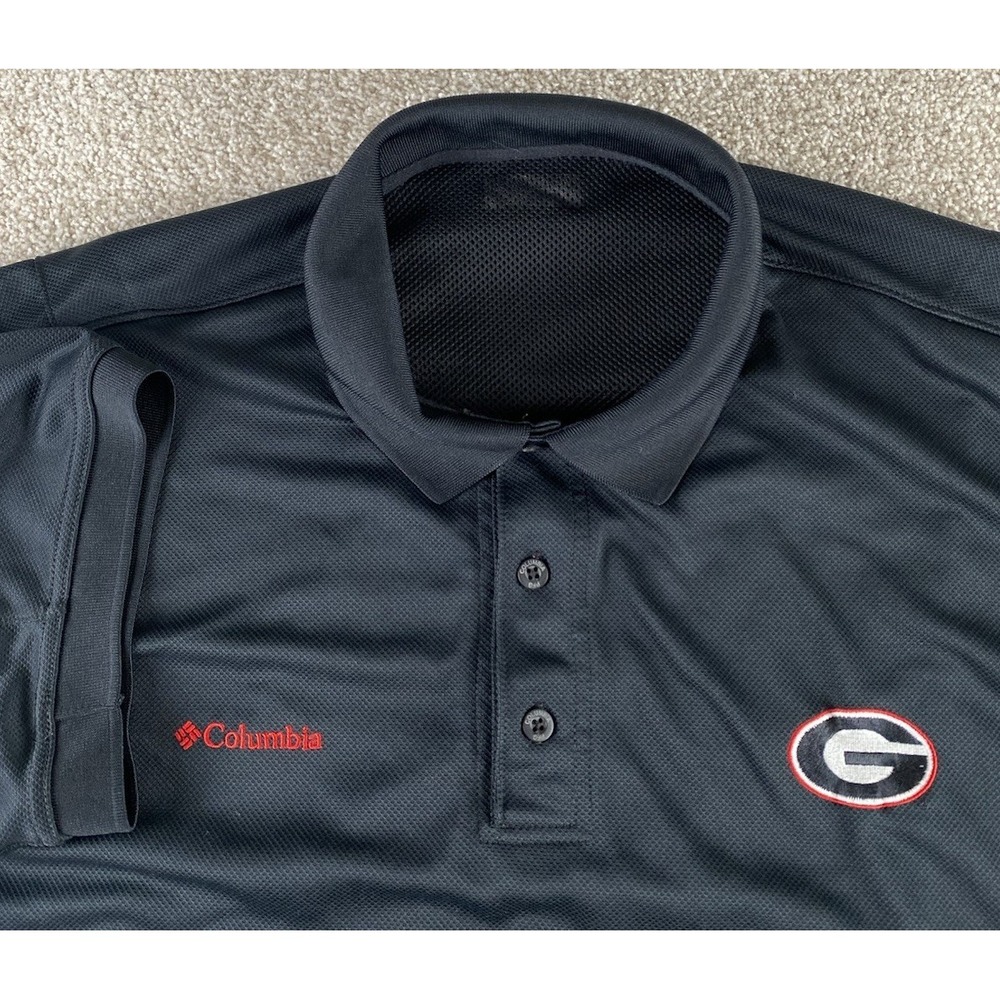 Columbia PFG Vented Omnishade Black Shirt Mens XXL Georiga Bulldogs NCAA Wicking